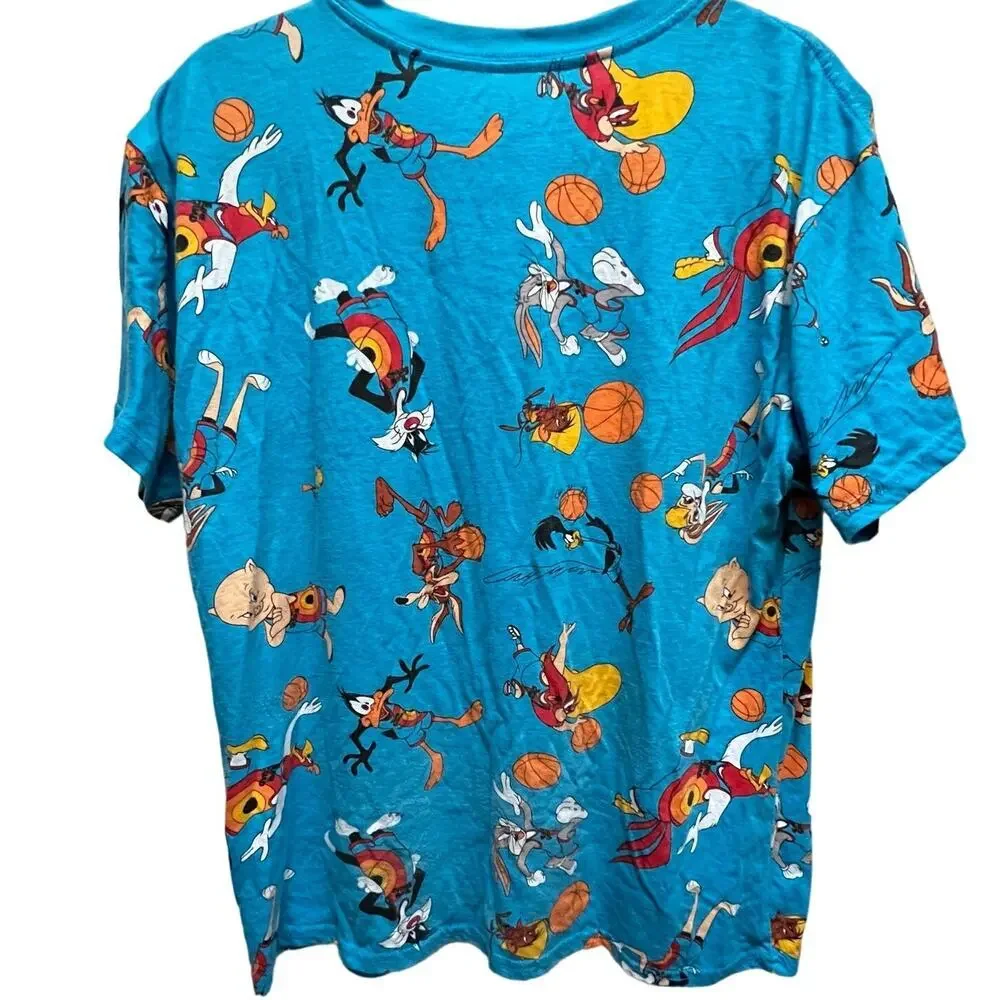 Space Jam Looney Tunes A New Legacy‎ Blue GraphicT-Shirt Size L